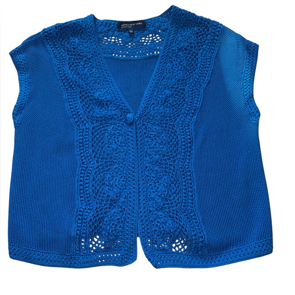 VTG crochet knit vest | coastal chic | boho classic